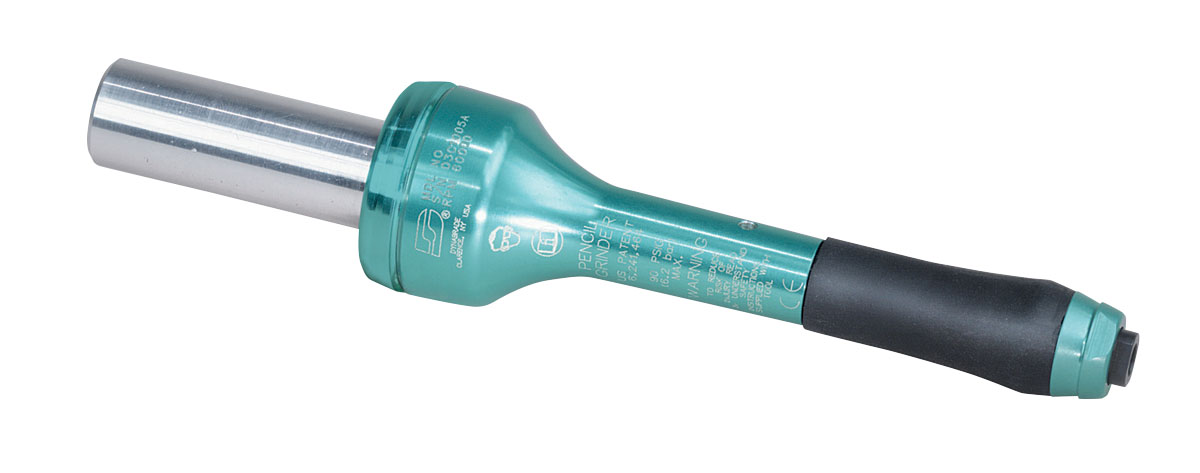 .1 hp Straight-Line Pencil Grinder: 60,000 RPM, Turbine Air Motor, Rear Exhaust, 1/8" Collet, with Mount Stem - Pencil Grinders